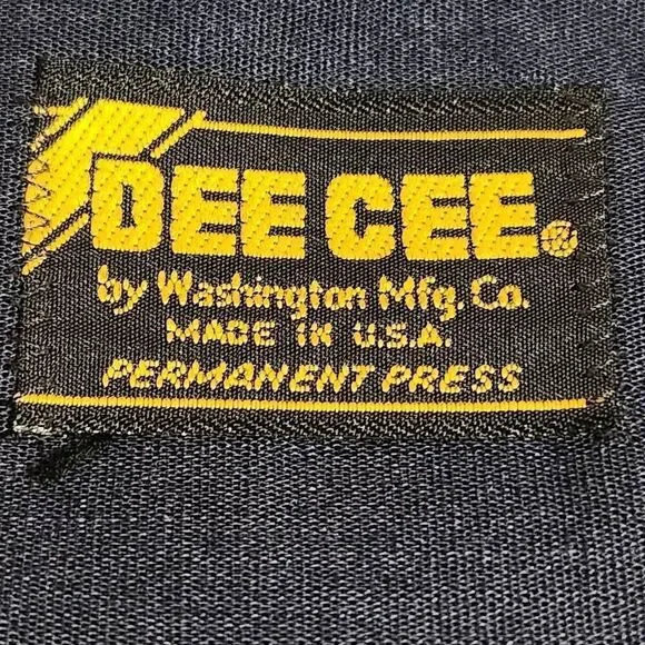 Dee Cee Washington Manufacturing USA button front short sleeve top navy 16 L - Picture 4 of 6